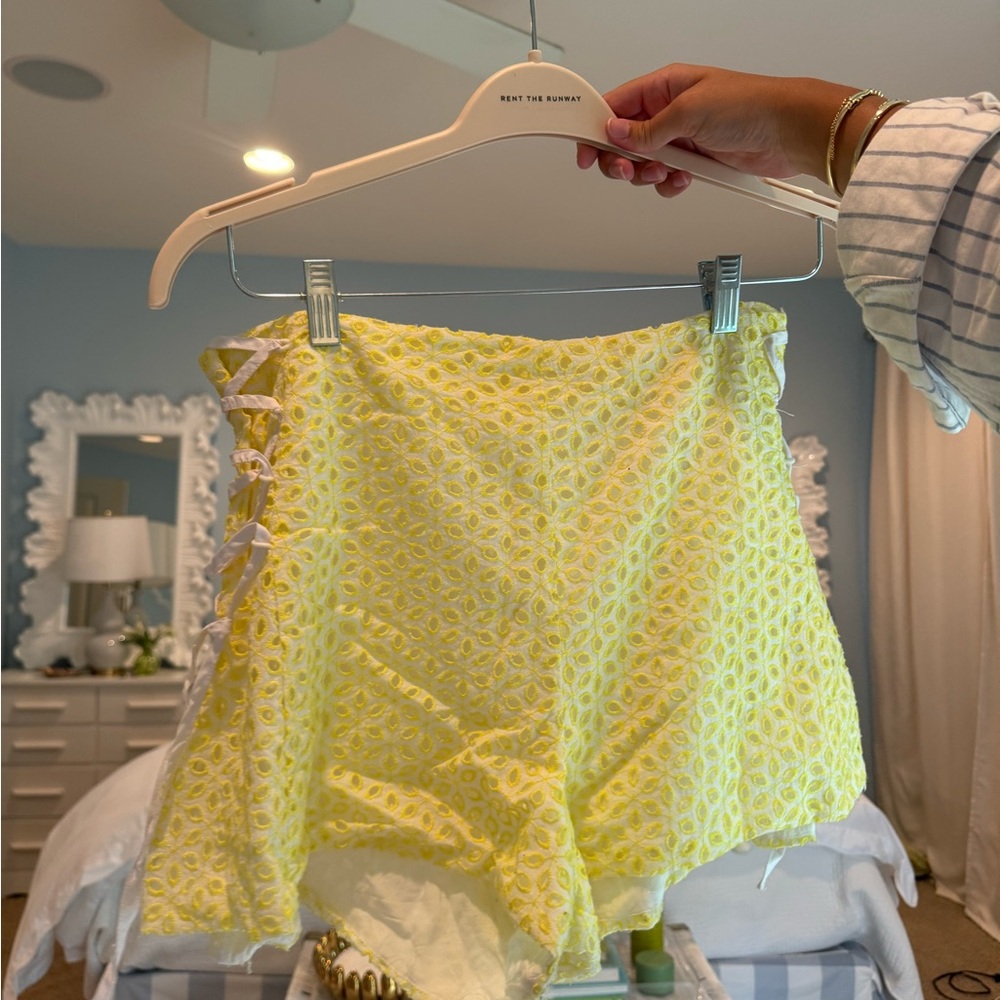 Sugarlips Yellow Eyelet Crop Top and Short Set - Picture 6 of 9